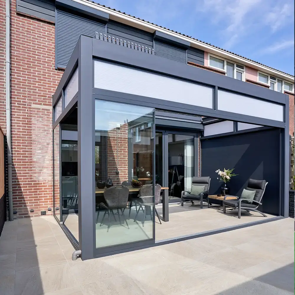 Lamellen tuinkamer exclusief geplaatst door Alu Solution